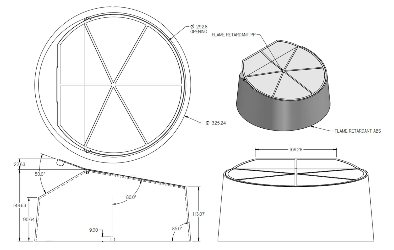 Exhaust Tight Draught Stoppers (320mm) - recycled plastic - Tight House