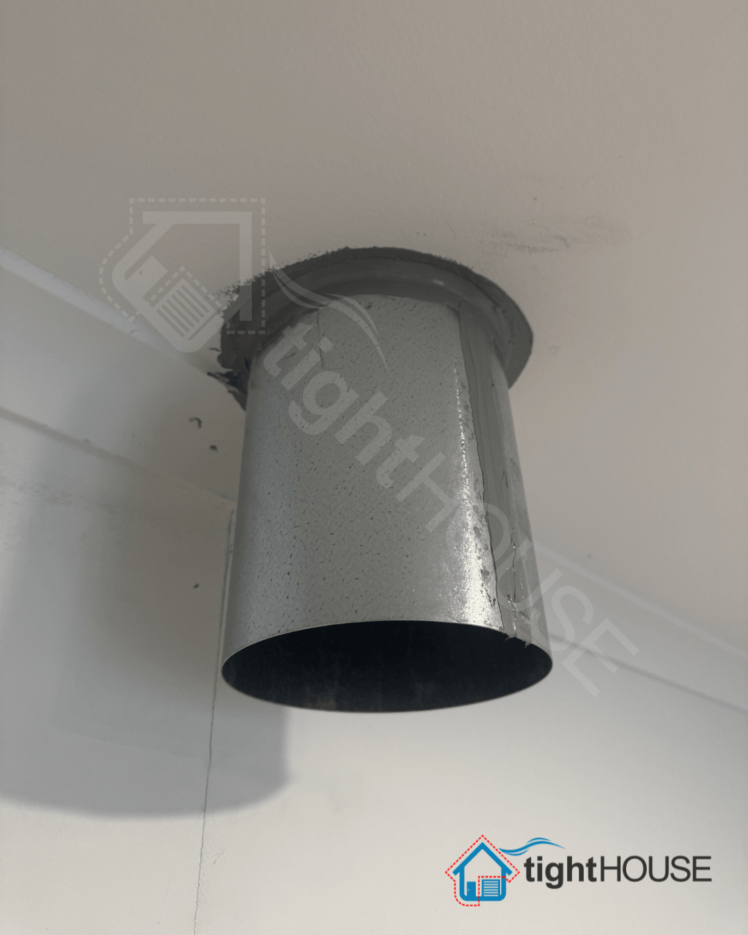 Airtight Transfer Duct 150 - Airtight Rangehood Ceiling Collar - Tight House