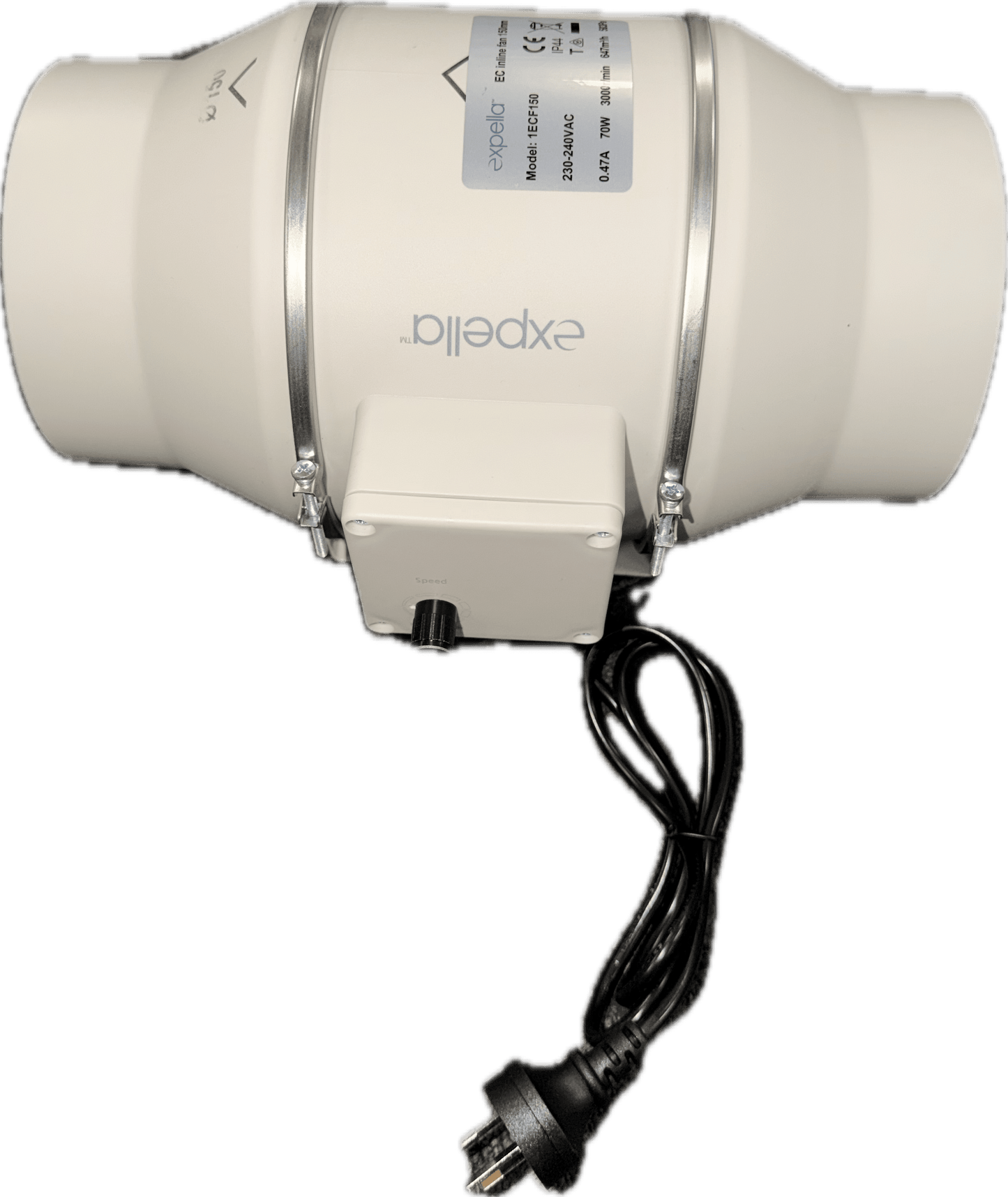 EC In-line Mixed Flow Exhaust Fan 150mm - 647m3/h - Tight House
