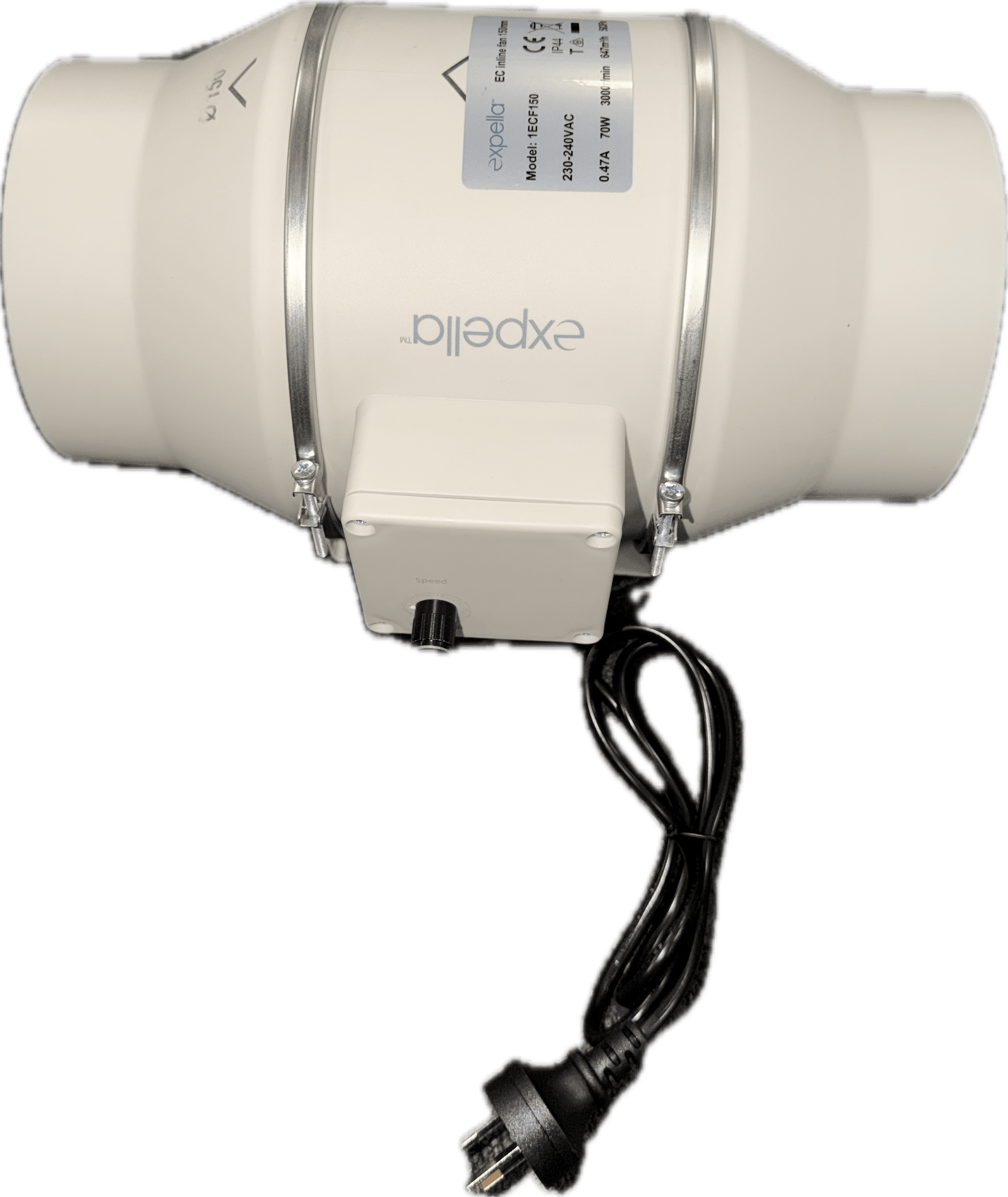 EC In-line Mixed Flow Exhaust Fan 150mm - 647m3/h - Tight House