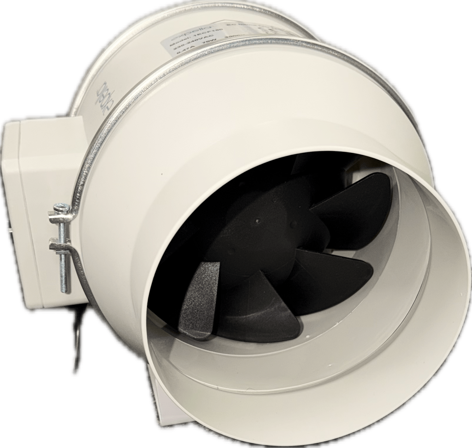 EC In-line Mixed Flow Exhaust Fan 150mm - 647m3/h - Tight House