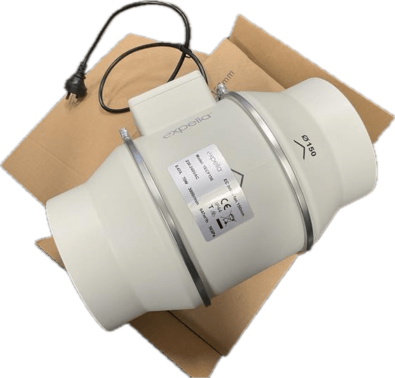 EC In-line Mixed Flow Exhaust Fan 150mm - 647m3/h - Tight House