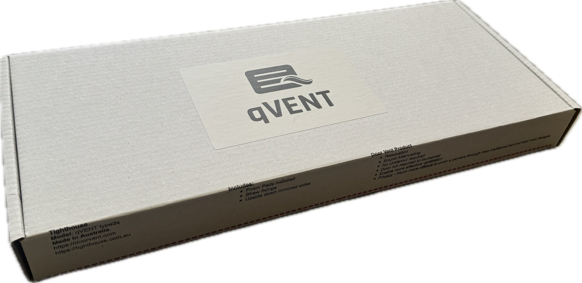 qVENT Door Vent - White - Improve bathroom ventilation or ducted heating return path connectivity - Tight House